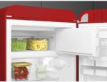نمای داخلی یخچال کوچک و رتروی اسمگ مدل FAB10RRD5