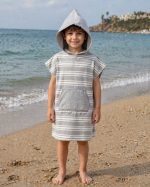 حوله تن‌پوش پانچو بچه‌گانه با کلاه دولایه