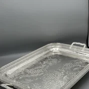 سینی مستطیل دو دسته 50 پایه دار کلاسیک کویین آن کد 6335