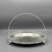 سینی گرد دسته دار 23 پایه دار کلاسیک کویین آن کد 6328