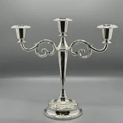 شمعدان سه شعله رز 25 سیلور کویین آن کد 8203