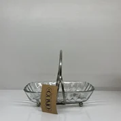 جا صابونی دسته دار شیشه ای سیلور کومو COMO کد 10398