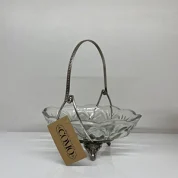 سبد شیشه ای دسته دار سیلور کومو COMO کد 788604