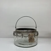 کاسه شیشه ای دسته دار بزرگ سیلور کومو COMO کد 9258L